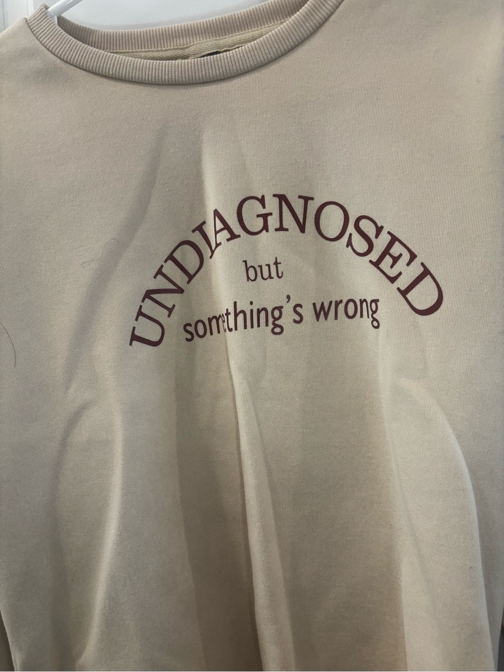 Undiagnosed Graphic Crewneck T-Shirt in Cream